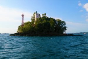 Lighthouse in front of Sorong harbour