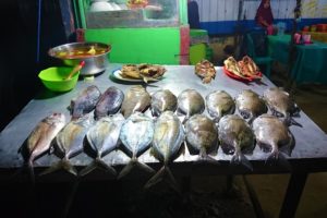 Table of Fresh Fish at Tembok Berlin