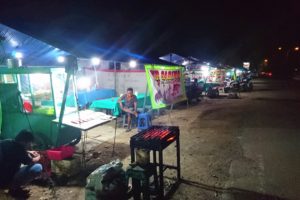 Food Stalls along the road at Tembok Berlin