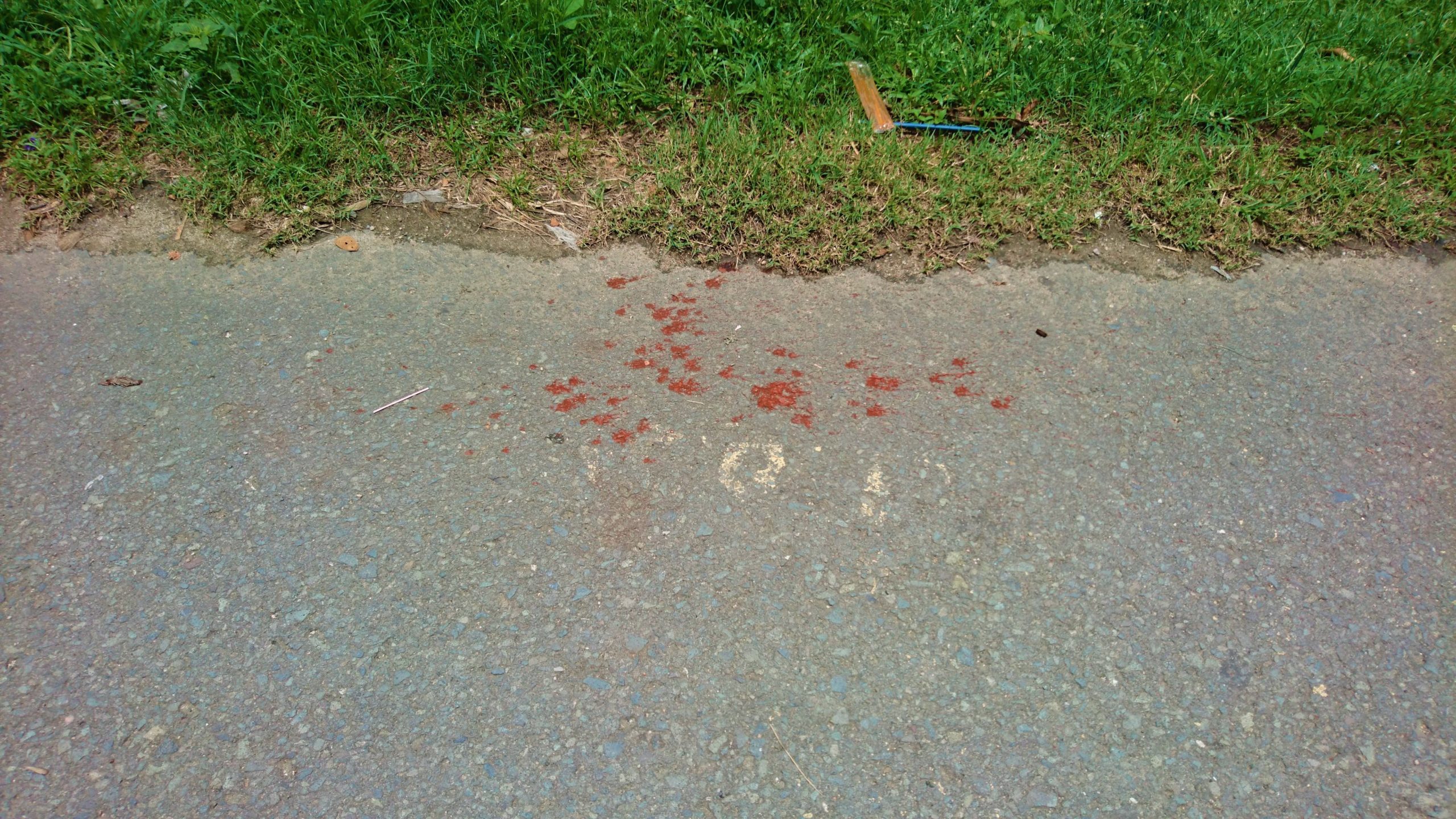 Red spots on the streets in Papua